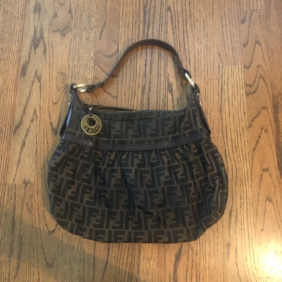 vintage fendi zucca shoulder bag